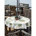thumbnail image 2 of Outdoor Tablecloth with Umbrella Hole for Patio/Picnic/Party/Camping, Sage Green Polka Dots Waterproof Table Cloth Round Cover Washable, Modern Abstract Art (Dia 54"), 2 of 8