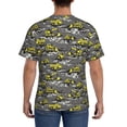 thumbnail image 3 of Bixox Men's Modern Yellow Excavator Printed Short Sleeve Skinny Athletic T-Shirt, 3 of 6