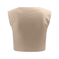 thumbnail image 5 of Pompotops Women's Sleeveless Solid Crop Basic Tank Yoga Sport Tops Gift For Women, 5 of 5