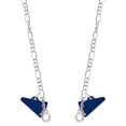 thumbnail image 1 of Acrylic 3/4" Navy Megaphone Silvertone Face Mask Necklace, 1 of 2