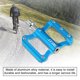 thumbnail image 5 of Ofertas Únicas 1 Par de Reposapiés Traseros de Aleación de Aluminio Pedales Planos Reposapiés Azules Ajuste para Ejes de 9/16 Pulgadas MTB Bicicleta, 5 of 7