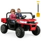 Gymax 24V Enfants Monter sur Camion à Benne Basculante Camion Électrique 2 Places avec Télécommande Rouge – image 1 sur 9