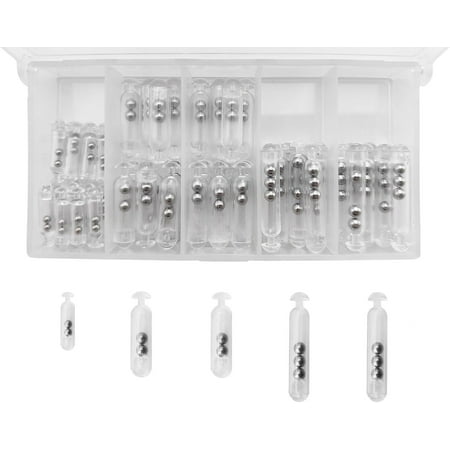 Fishing Rattles for Crappie Lure: 56pcs/Box Plastic Tube Rattlers Insert Shake Attract Length 15-26mm Kit - Fishing Bait Rattles for Tail Worms Craw Soft Lures Making