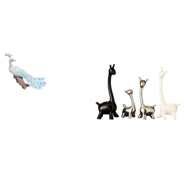 Escultura De Jirafa De Pavo Real, Figura Decorativa Para Jardín, Artesanía, Estatua, Centro De Mesa, Moderna, Creativa, Para El Hogar, El Patio, El Escritorio, La Oficina, La Estantería, La