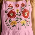 thumbnail image 3 of FchengtaiS Summer Boho Jumpsuit Women Floral Embroidered Sleeveless Rompers Casual Loose Wide Leg Overalls With Pockets, 3 of 7