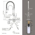 thumbnail image 5 of Wowow 20.7 in.Single Handle Convenient Pull Down Sprayer Kitchen Faucet in Brushed Gold with Soap Dispenser, 5 of 7