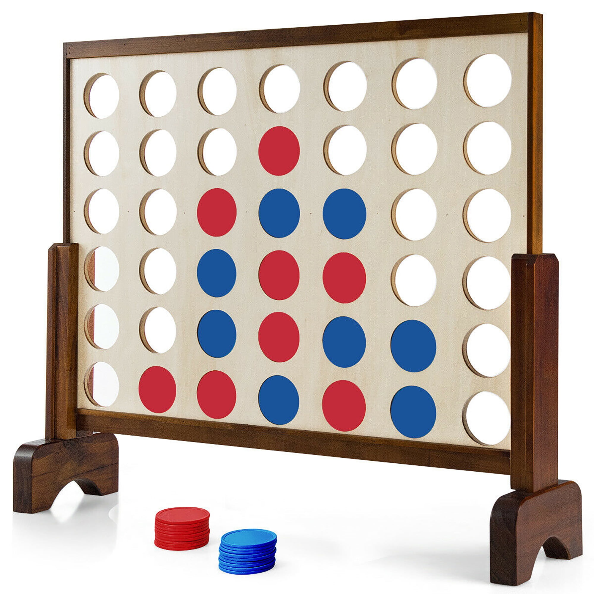 Solid Wooden Connect 4 /Four in a Line Travel Game Gift Boy or Girl any age 