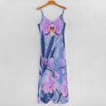 JINGDS Orchid Flower Patterns380 Womens Summer Dresses, Maxi Dresses