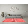thumbnail image 3 of Ahgly Company Indoor Round Abstract Red Contemporary Area Rugs, 3' Round, 3 of 4