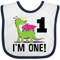thumbnail image 3 of Inktastic First Birthday Girl Dragon Girls Baby Bib, 3 of 4