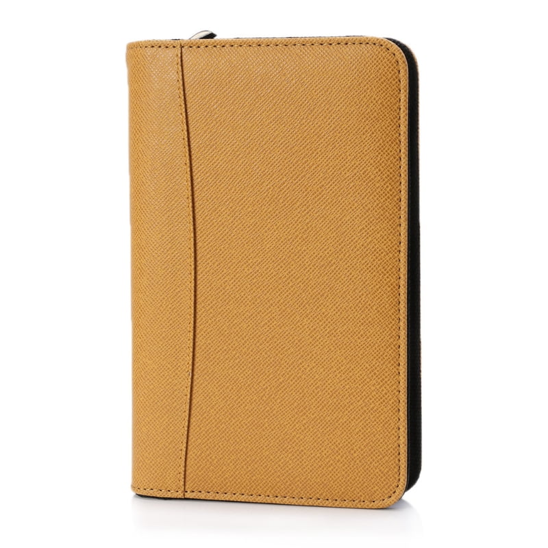 PU Leather Cover A6 Zipper Notebook Loose-Leaf Business Notepad With Calculator 