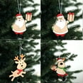 thumbnail image 2 of GCVIZUSO Christmas Decorations Indoor Clearance! Christmas Tree Hanging Ornaments,Christmas Tree Decorations Santa Claus Snowman Reindeer Wooden Pendant Home Decoration Pendant 9pcs, 2 of 6