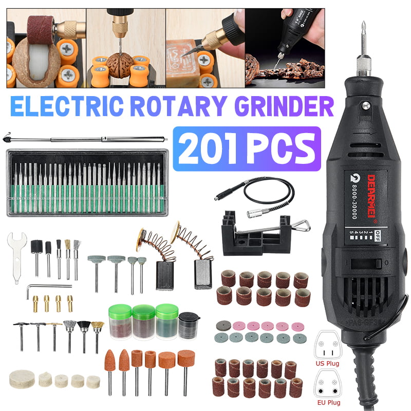 52Pcs Mini Electric Drill Grinder Rotary Abrasive Tool Grinding Polishing Set 