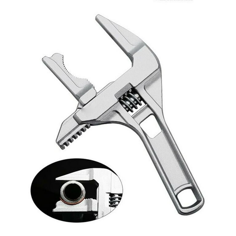 Wide Spanner Wrench Adjustable 68mm Arc Jaw Multifunctional Bathroom  Plumber 