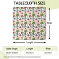 thumbnail image 2 of White Christmas Gnome Pattern Square Fitted Tablecloth with Elastic Edge,Square Table Cover,Washable Elastic Table Cover for Home Kitchen Party Decor 34"x34", 2 of 6