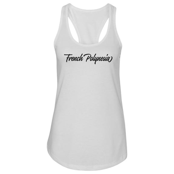 French Polynesia Cursive Script Tank Women -Image by Shutterstock, Female Large