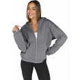 thumbnail image 2 of Sudaderas con Capucha y Cremallera para Mujer, Sudaderas Extragrandes, Conjuntos de Moda Escolar para Otoño, Chaquetas Informales, Ropa de Invierno Gris Oscuro XXXL, 2 of 9