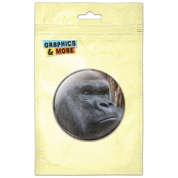 Gorilla Profile Pinback Button Pin Badge