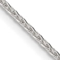 thumbnail image 3 of 925 Sterling Silver 1.7mm Round Spiga Wheat Link Chain Necklace, 3 of 4