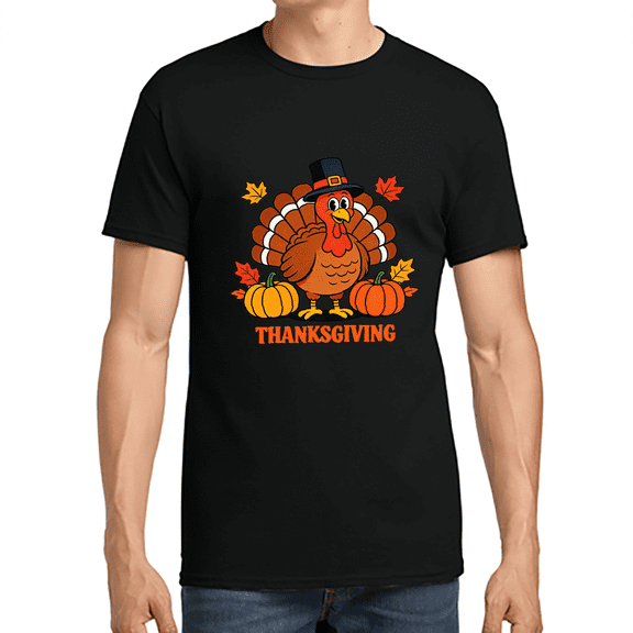 THANKSGIVING, Men's & Big Men's Graphic Tee 100% Cotton T-Shirt, Sizes S-3XL