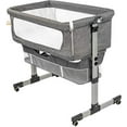 thumbnail image 3 of Lit de Voyage 3 en 1 pour Bébé Lit de Bébé avec Moustiquaire Respirante Lit de Chevet Berceau de Chevet Berceaux, Lit Portable Réglable avec Moustiquaire et Matelas Détachables, Gris Foncé, 3 of 9