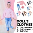 thumbnail image 3 of Tenue de Photographe 3 Pcs Robe Chandail cardiga Nœud Poupées V4 Tissu D3Z0, 3 of 9