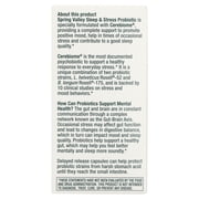 Spring Valley Sleep and Stress Probiotic Dietary Supplement Delayed-Release Vegetarian Capsules, 30 Count