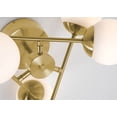 thumbnail image 3 of PRLC16L30D1SB AFX Pearl - 200W 5 LED Semi-Flush Mount In Contemporary Style-9.15 Inches Tall and 15.86 Inches Wide-Satin Brass Finish, 3 of 3
