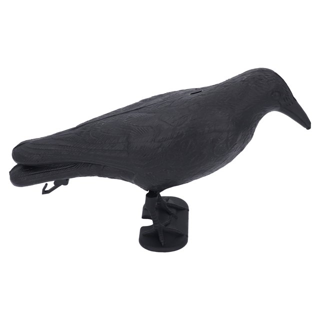 Señuelo De Cuervo Negro, Decoración Fácil De Limpiar Que Ahorra Tiempo, Decoración De Cuervo De Plástico Resistente A La Intemperie Con Pila De Pies Para Caza