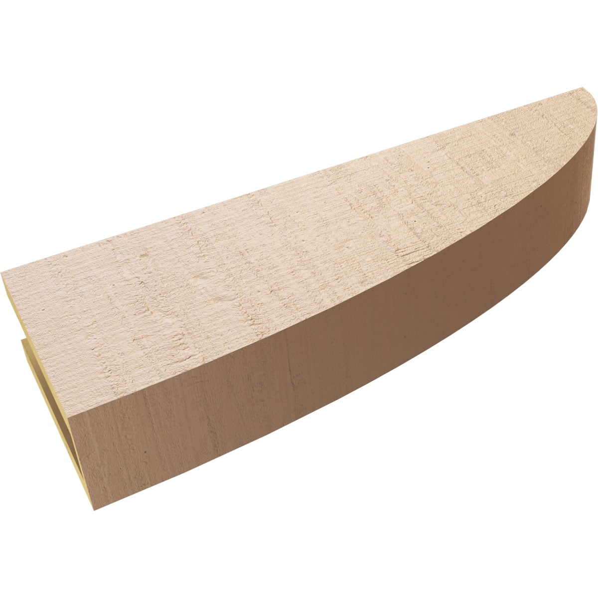 4"W x 24"D x 8"H Thin Durham Rough Cedar Woodgrain TimberThane Corbel, Primed Tan