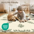 thumbnail image 4 of ODIKA 8'x10' Washable Area Rug Non-Shedding, Easy Care, Entry Welcome Farmhouse Vine Border Botanical Trailing Sprigs Door Flowing for King Size Bedroom Under Bed, Master Suite, 4 of 7