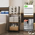 thumbnail image 5 of Towel Rack Free Standing 3-Tier M-Shaped Detachable Dividers, Durable Metal Towel Holder, Pool Items Holder, Space-Saving Storage Organizer, 5 of 9