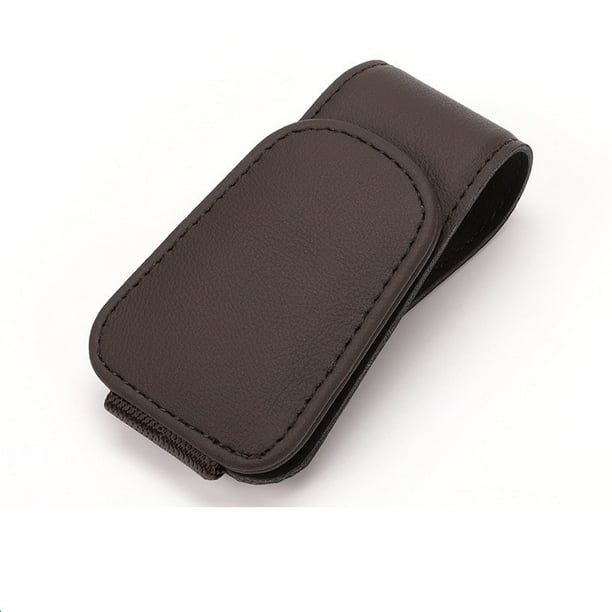 Clip en Gafas de Sol Gafas de Sol de Coche, Visor de Coche Clip de Gafas de Sol de Cuero Magnético, Gafas de Sol de Coche, Gafas de Coche, Adecuado para Gafas de Sol Gla