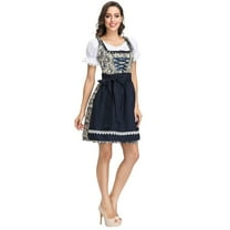 Mepaouo Mommy and Me Dresses Kids Girls Oktoberfest Family Outfits Women German Bavarian Apron Dirndl