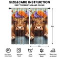 thumbnail image 2 of Blackout Kids Curtains,Highland Cow with Flowers Childrens Insulated Curtains Set Of 2,Bedroom Essentials,Toddler Room Decor 42x84in(106x213cm), 2 of 4