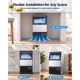 thumbnail image 4 of Ecojoy Commercial Under Counter Ice Maker, 100lbs/24H Output, 33lbs Insulated Ice Storage, Stainless Steel Built-in Freestanding Ice Machine with Self-Cleaning for Home Bar, Kitchen, Cafe, 4 of 11