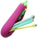 thumbnail image 1 of Pencil Case, Cute Cartoon Vegetables Silicone Zippers Pencil Case Pen Bag Holder Cosmetic Bags Office School Stationery Supplies (eggplant), 1 of 4