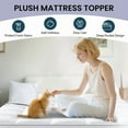 thumbnail image 6 of Extra Thick Cooling Mattress Topper, Overfilled Down Alternative Pillow Top, Baffle Box Design, Fits 8-21 Inch Deep Pocket, Plush & Support, Machine Washable, 6 of 16