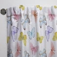 thumbnail image 3 of Designart 'Butterflies On White' Traditional Curtain Panel, 3 of 5