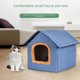 thumbnail image 3 of Casa para gatos de invierno cálida, semicerrada, casa para gatos, casa para cachorros, casa para perros, suministros para mascotas, 3 of 4