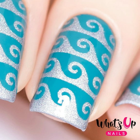 Whats Up Nails - Hawaiian Waves Tape Vinyl Stencils Nail Art Design