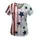 thumbnail image 4 of Camiseta de manga corta suelta con cuello en V y estampado informal a la moda para mujer Pompotops hkajfhjk462217, 4 of 5