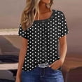 thumbnail image 5 of Dvprdro Womens Floral Print Round Neck Top Short Sleeve Ruched Detail Breathable Summer T Shirts, 5 of 5
