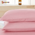 thumbnail image 2 of Spencer Set of 2 Pure Cotton Pillow Case Bed Pillow Covers Soft Solid Pillowcase Cover for Hair and Skin - Queen/Standard (Pink), 2 of 7