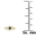 thumbnail image 2 of Dazzlingrock Collection 10K Round Blue Sapphire And White Diamond Ladies Swirl Bridal Engagement Ring Set, Yellow Gold, Size 10, 2 of 5