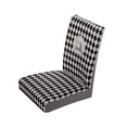 thumbnail image 2 of Funda para silla de comedor, funda protectora para silla, lavable, elástica, suave, para asiento y Blanco negro, 2 of 9