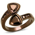 thumbnail image 1 of Femmes IP Bague en Laiton avec AAA Grade CZ en Café Léger - Taille 8, 1 of 1