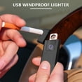 thumbnail image 3 of Encendedor eléctrico USB recargable sin llama, doble bobina, electroforético, negro., 3 of 5