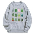 thumbnail image 3 of Christmas Tree Sweatshirts for Women 2025 Long Sleeve Crewneck Holiday Xmas Graphic Sweatshirt Pullover Tops, 3 of 5