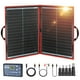 thumbnail image 1 of DOKIO Kit de panel solar plegable portátil de 110 W 18 V (21 x 28 pulgadas, 5,9 lb), controlador solar 2 salidas USB para cargar baterías de 12 V/estación de energía (AGM, Lifepo4) Rv Camping Trailer, 1 of 5